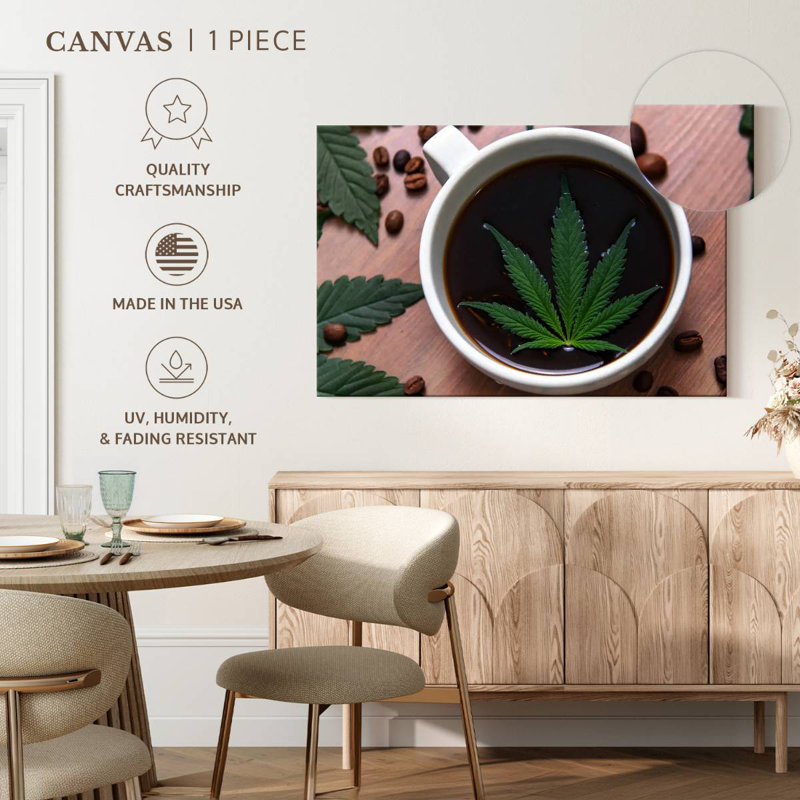 Marijuana et café, H 34 po x l 51 po