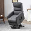 Fauteuil inclinable électrique avec massage par vibration, fauteuil inclinable en tissu pour personnes âgées avec télécommande, poches latérales, gris
