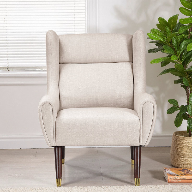 Fauteuil à oreilles Modern, Beige