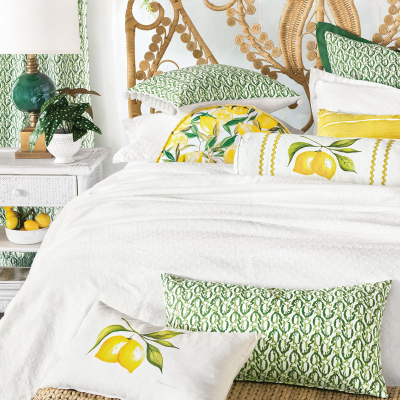 Meyer Lemon Reversible Throw Pillow