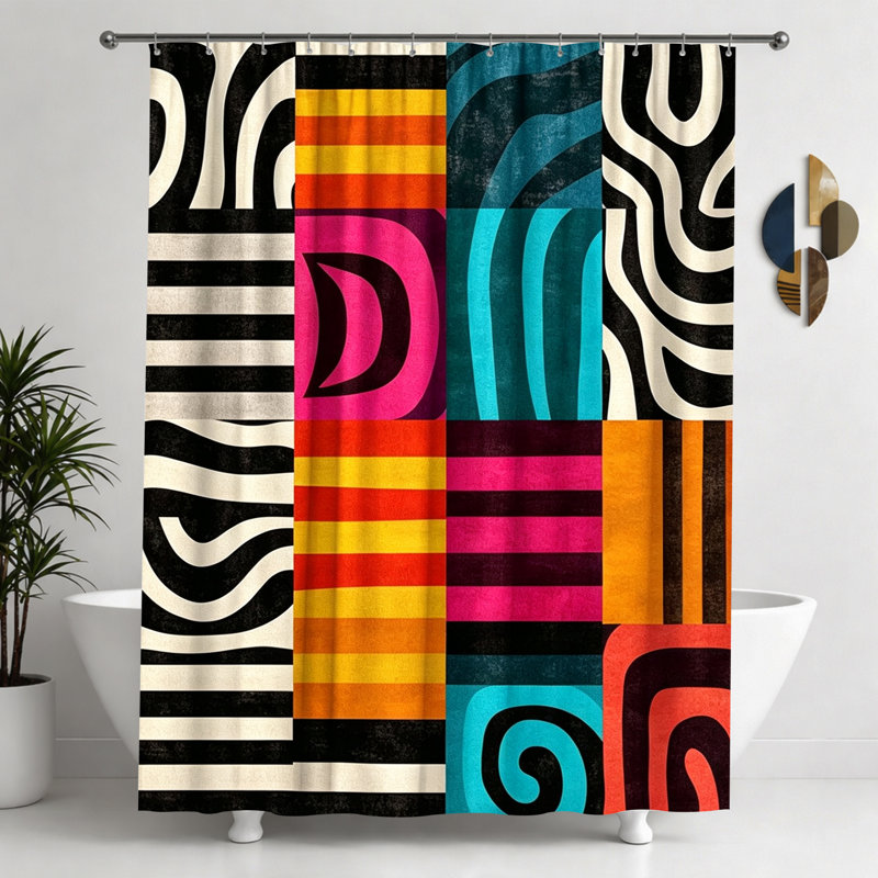 Rideaux de douche avec crochets inclus