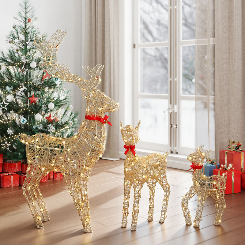 Christmas Deer Stuffed Holiday Accent
