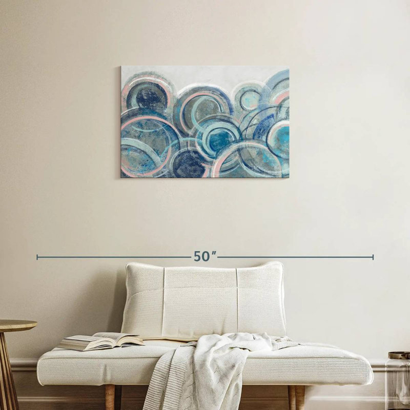 Avery Variation Blue Grey Pink, 20" H x 30" W