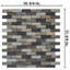 Tessera Subway Stonehenge 10-3/4" x 11-3/4" Glass Mosaic Tile