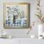 Gingham Blues - Peinture sur toile encadrée-985969286-985969292