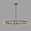 Lustre 48 lumières en cristal moderne avec abat-jour en verre côtelé transparent-2012164020-2012163977-2012163978