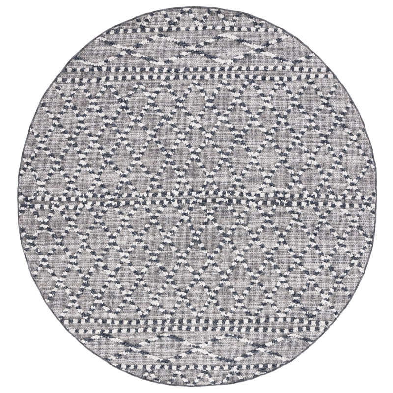 Tapis intérieur / extérieur à performance géométrique 800 Enrico, Rond 6 pi 7 po