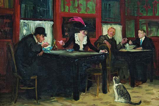 "chinese restaurant" par john sloan-impression non encadrée, H 24 po x l 36 po x P 1,5 po