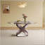 Table de salle à manger de 51,1 pouces avec plateau en verre et pieds en acier au carbone durables, parfait pour un décor moderne et élégant