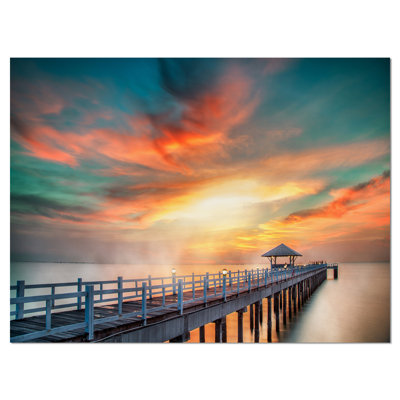 " Fascinating Sky And Wooden Bridge "