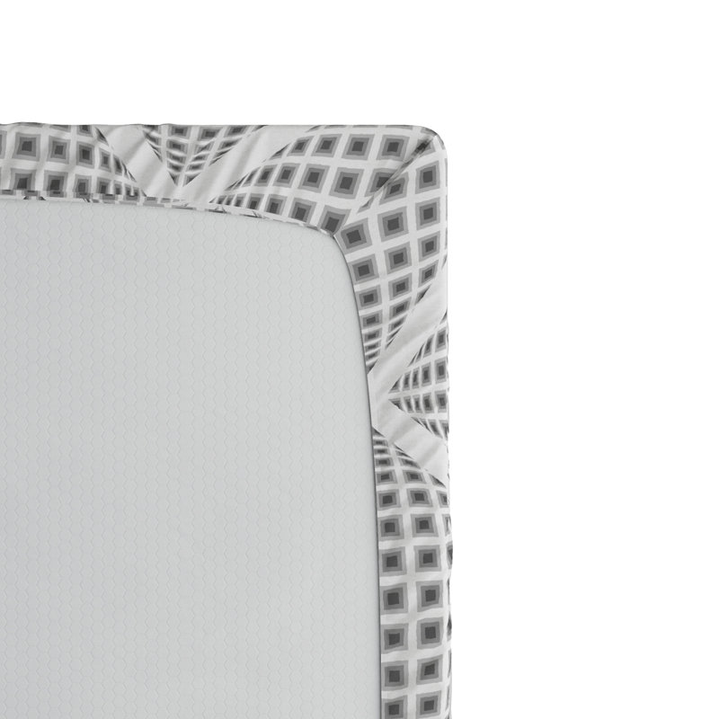 Microfiber Geometric Fitted Sheet, Full Fitted Sheet