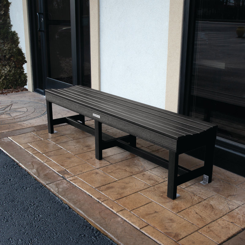 Banc de pique-nique en plastique Elyse, Noir