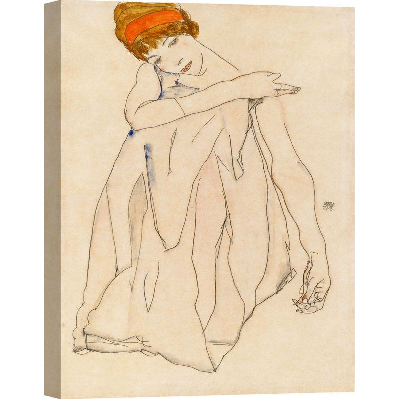 The Dancer by Egon Schiele - Wrapped Canvas Print, 100cm H x 70cm W x 4cm D