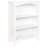 40" H x 29.5" W Wood 3 Tier Bookcase with 2 Arched Support, Storage and Display Bookshelf for Home Office and Living Room, White-83571173-101528708