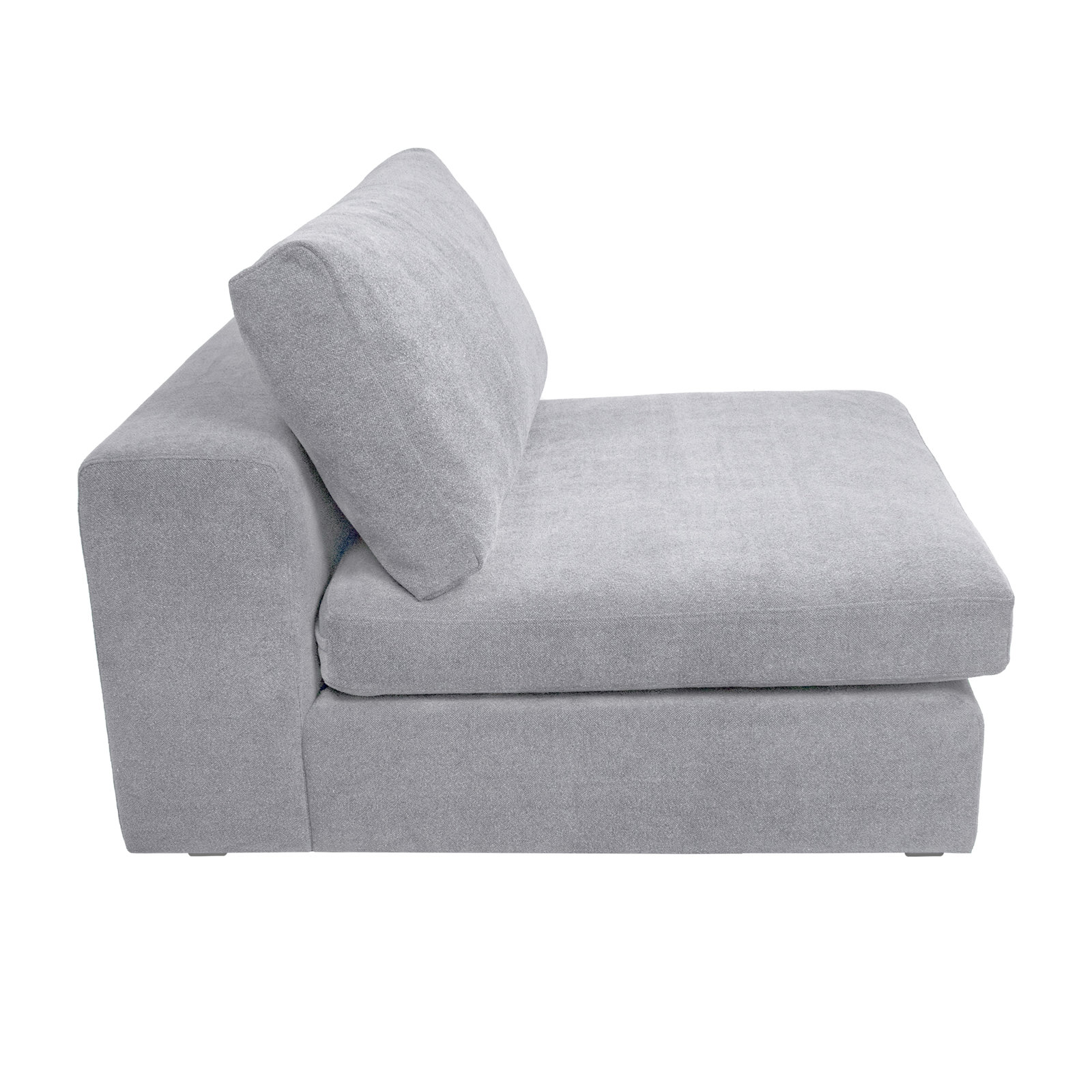 Ojai Pine Accent Chair, Light Gray Chenille