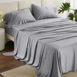 Bedsure Sheet Sets, Cooling Sheets, Rayon Derived from Bamboo, Breathable & Soft, Deep Pocket Up to 16 Inches