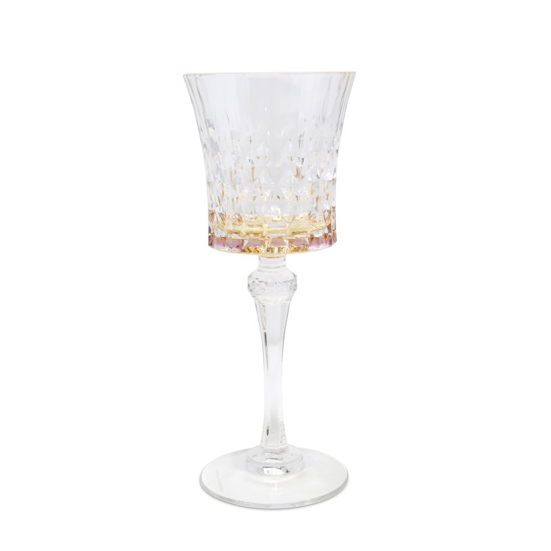Ensemble de 6 verres à vin avec abat-jour ambre