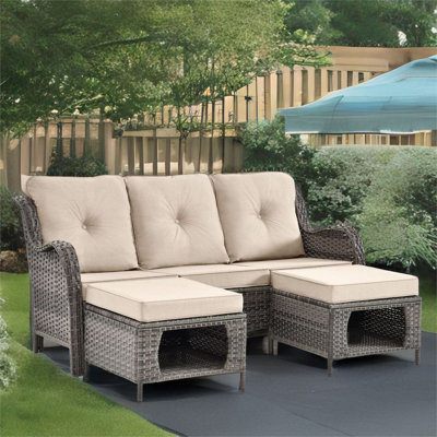 Seob 71.26'' Wide Outdoor Rectangle Patio Sofa with Cushions -  Winston Porter, D647CCC6C8CD4B43A645A48E2003BBE2