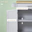 Armoire de rangement roulante, chariot d'îlot de cuisine mobile avec tiroir et portes doubles, chariot de cuisine fonctionnel