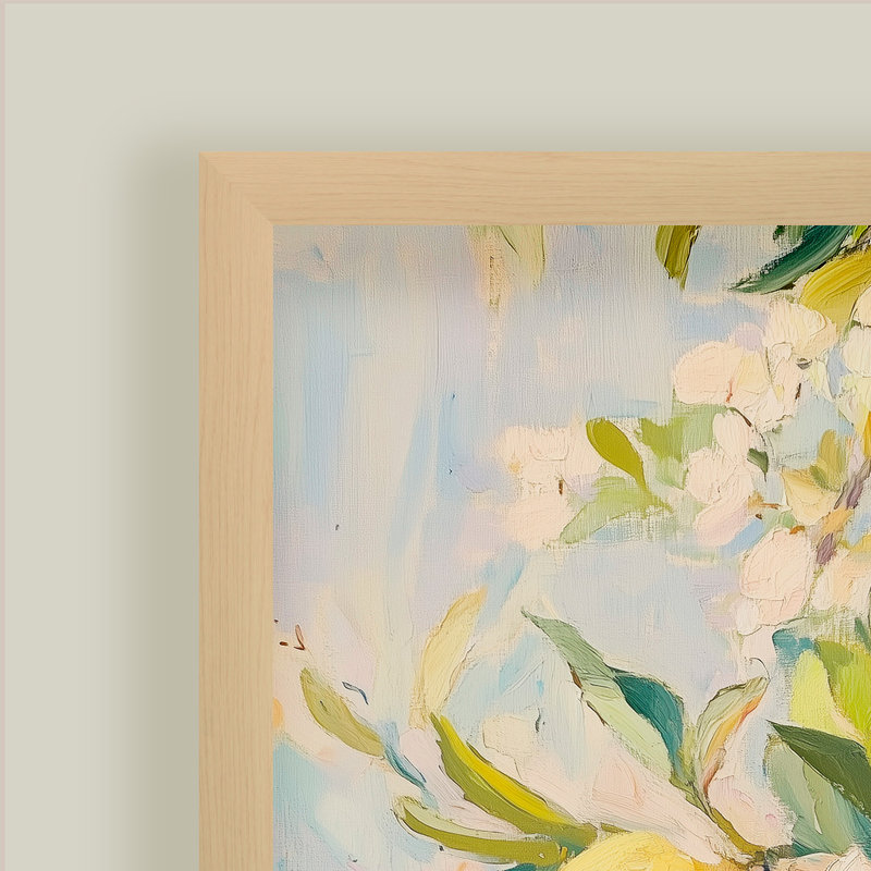 "Lemon Tree", art mural texturé encadré, Beige, H 24 po x l 18 po