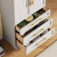 Armoire de rangement classique avec 4 portes et 3 tiroirs-1192391415