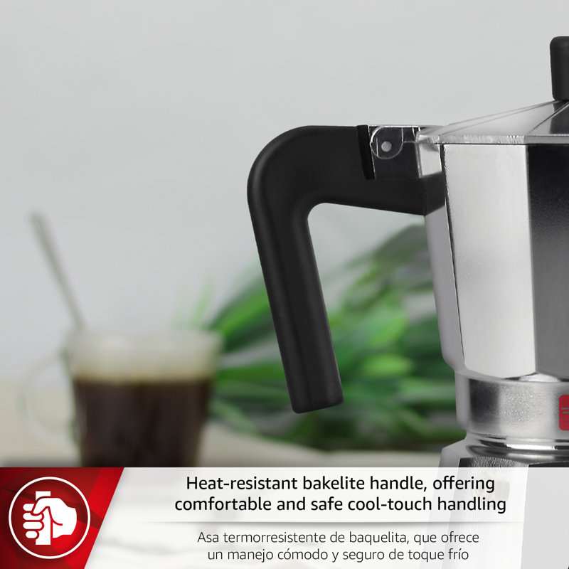 Moka espresso Magefesa Kenia, 12 tasses / 20 oz, cafetière italienne pour le café cubain, aluminium très épais, poignée résistante à la chaleur, cafetière Greca