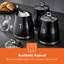 GEEPAS Retrovive 3-Piece Tea Coffee Sugar Canisters Set | 1.4L Airtight Stainless Steel Lids & Durable Carbon Steel Body | Kitchen Storage Canisters Keeps Contents Fresh Aromatic & Flavourful-116734148
