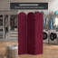6 Ft. Classic Arch Velvet Room Divider Blue 3 Panel-327438972