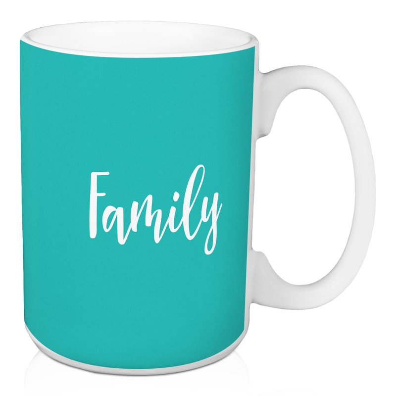 Grande tasse à café family Hannan, Bleu sarcelle