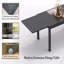 Table de salle à manger extensible pour patio, table d'extérieur en aluminium et métal pour 6 à 8 personnes