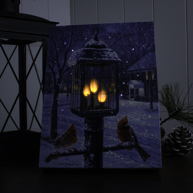 Winter Peace 8x6 Lighted Tabletop Canvas