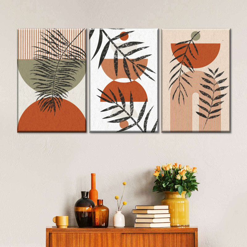 «Nature Geometric Abstract III», reproduction sur toile, H 12 po x l 26 po x P 1 po