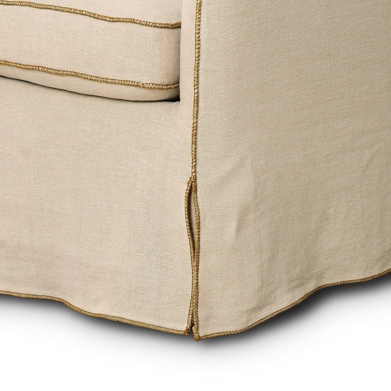 Devon Slipcover Swivel Chair-Broadway Dune, Broadway Dune