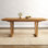 Table de salle à manger extensible en bois massif avec pieds de traîneau, table de salle à manger de style campagnard pour la cuisine
