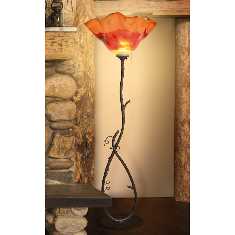 70'' Black Torchiere Floor Lamp