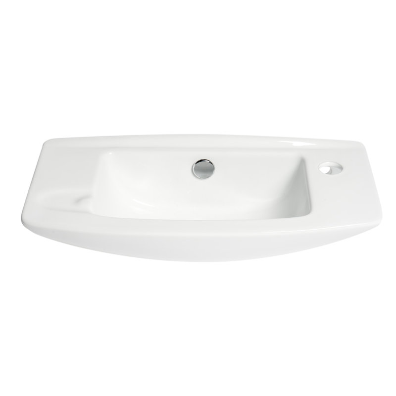 Alfi Brand 9.88'' White Porcelain Rectangular Bathroom Sink with Overflow