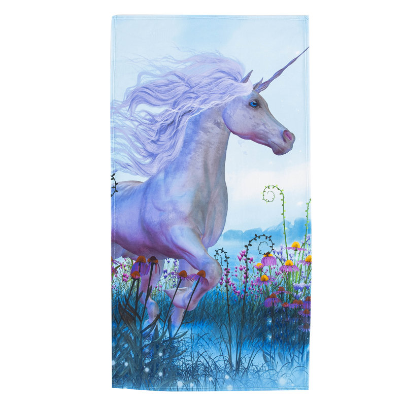 Serviette de plage Unicorn, 30 po x 60 po
