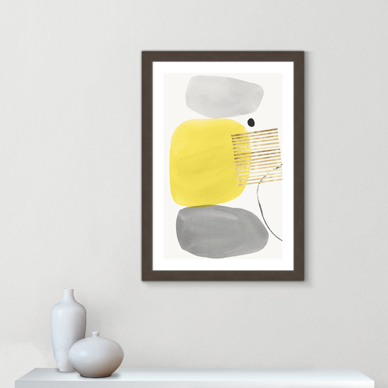 Yellow Pistachio Dreams - reproduction de cadre photo, Cadre en bronze brossé brossé, H 43 po x l 31 po x P 1,25 po
