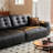 Italian Retro Black Sofa