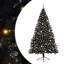  Arbre de Noël artificiel pré-éclairé noir 94,5 po PET