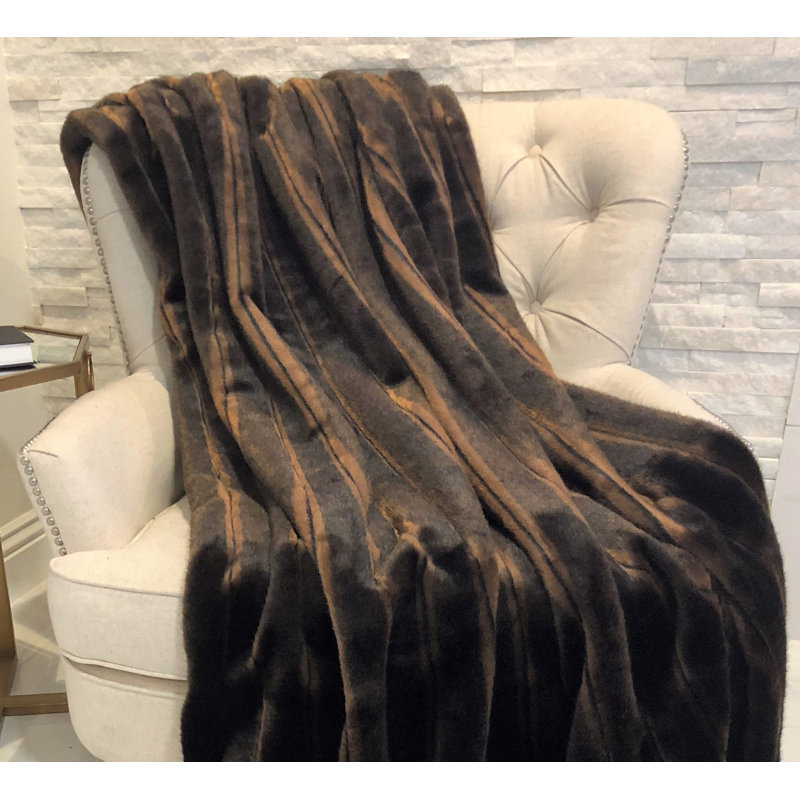 Fancy Knitted Throw Blanket, 90" L x 90" W