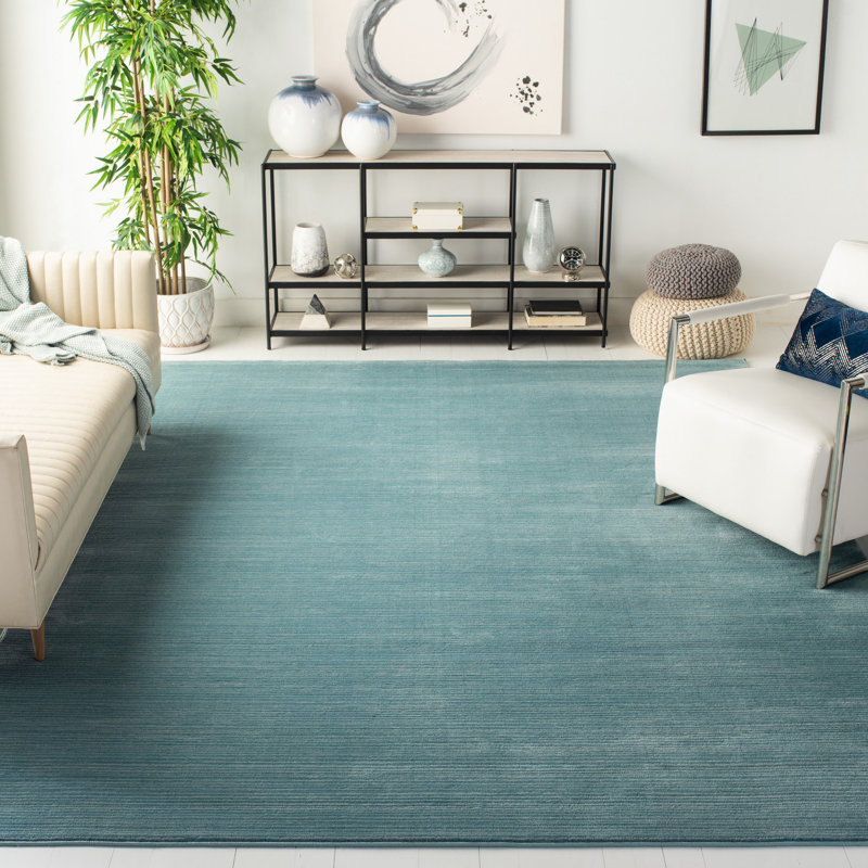 Mcevoy Aqua Area Rug, Rectangle 11' x 15'