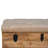 Beige Buffalo Hide Leather Storage Trunk