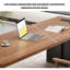 Sous-bureau de bureau en bois massif et acrylique transparent-1777858349