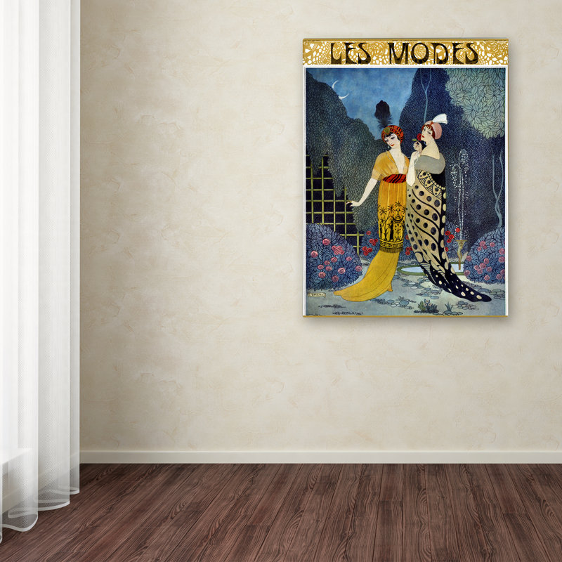 Vintage Art Deco Fashion Ladies Canvas Wall Art