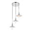 Luminaire suspendu conique 3 lumières grappe Dellwood-457080127