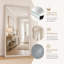 Miroir surdimensionné 71 po x 32 po avec cadre en bois aspect bois haute définition et miroir en cuivre argenté incassable pour salle de bain-129910979-129992614