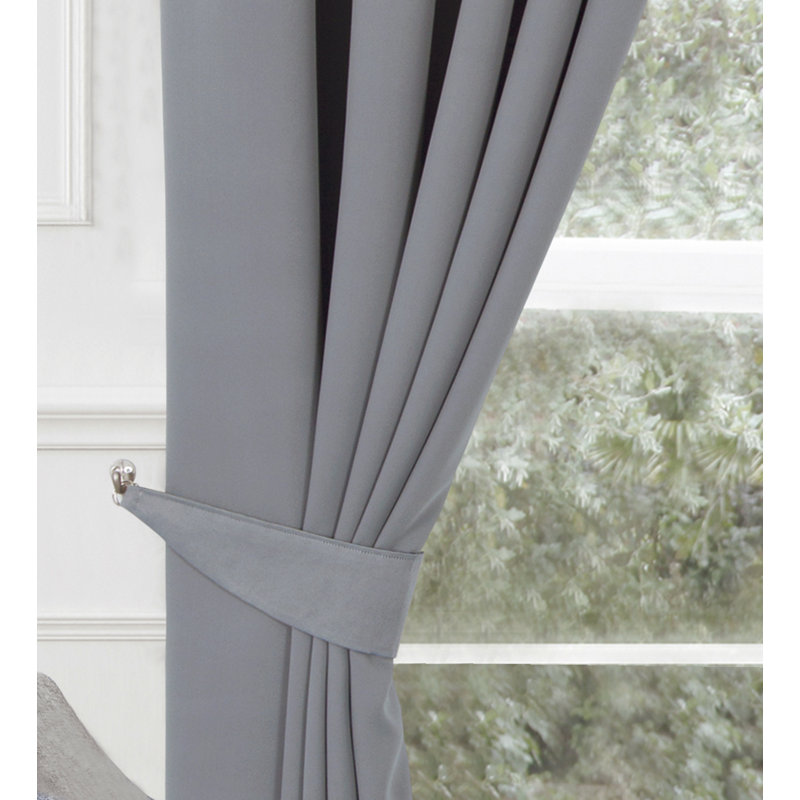 Naara Fabric 28cm TIEBACKS, Grey