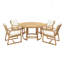 Ensemble 5 pièces de table de patio et chaises d'extérieur avec trou de parasol pour patio, jardin et jardin-130477907