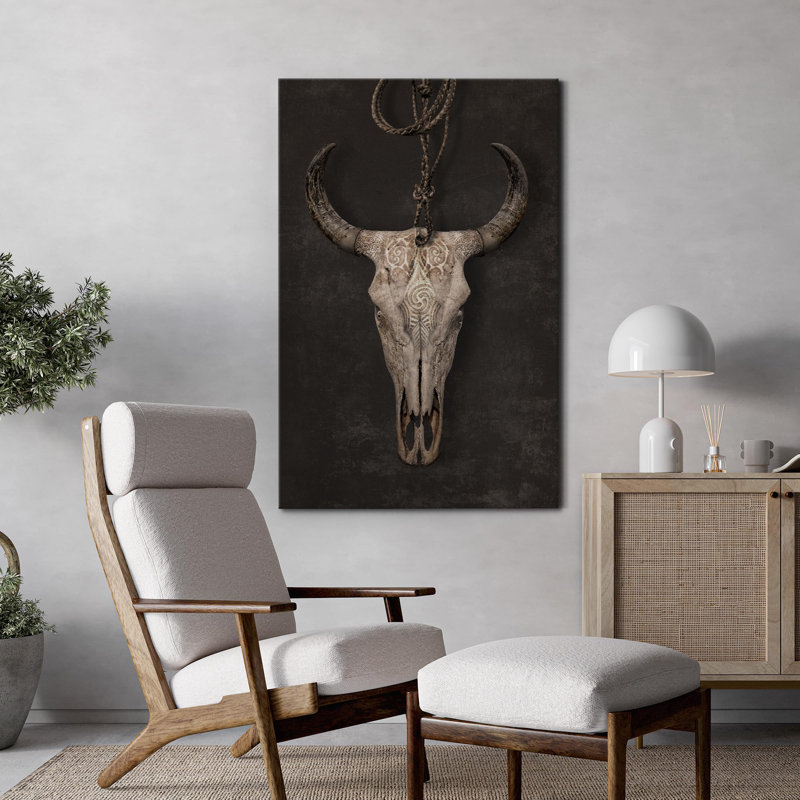 Moody Gothic " Vintage Cute Horse Nature Animals Decor Farmhouse Rustic Wildlife ", Wrapped Canvas, 36" H x 24" W